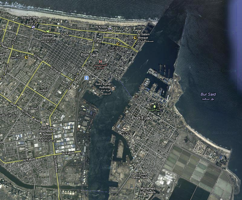 Port Said Egypt Map Port Said | Leth Suez